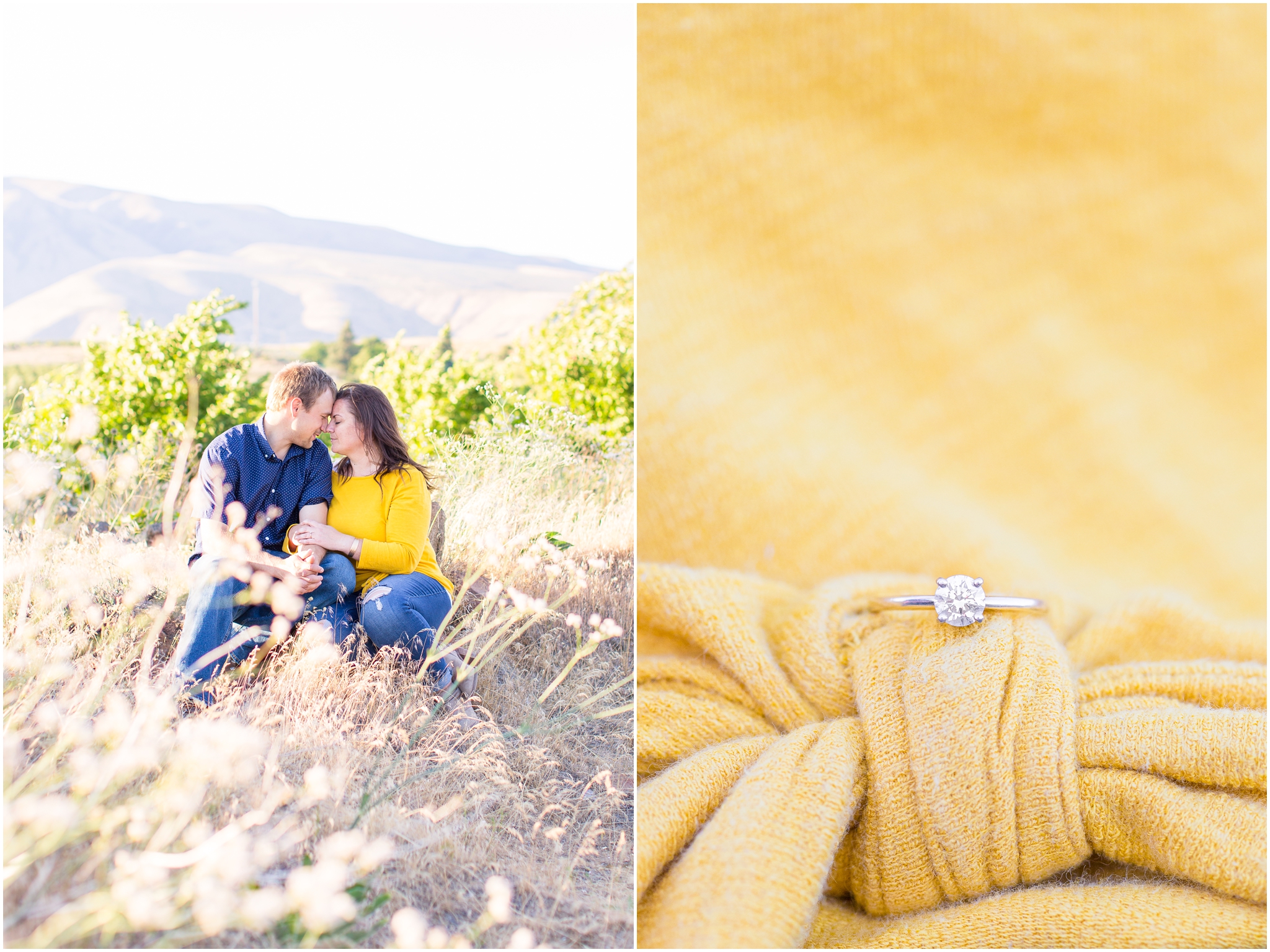 This Yakima engagement session was captured by Spokane wedding photographer in town for a Fontaine Estates Winery wedding. Liz and Kevin will be having a fall American Homestead wedding captured by Yakima wedding photographer Taylor Rose Photography.