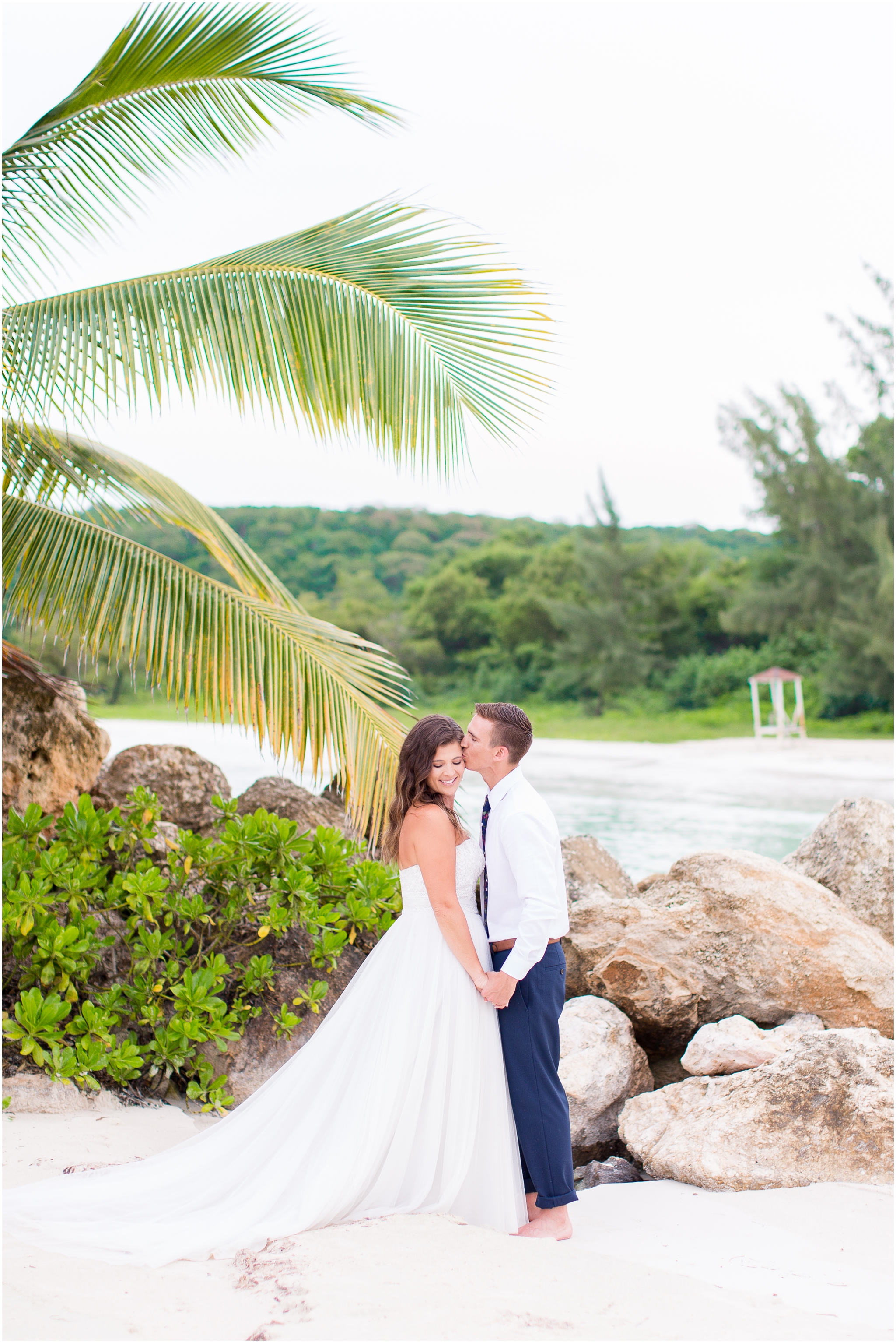 This Montego Bay wedding was a Jamaica destination wedding captured by Jamaica wedding photographer Taylor Rose Photography at one of the best Montego Bay wedding venues, the Royalton Blue Waters Montego Bay. This Royalton Blue waters wedding at the Royalton Montego Bay Jamaica included dusty purple bridesmaid dresses from Lulu’s and a beach ceremony.