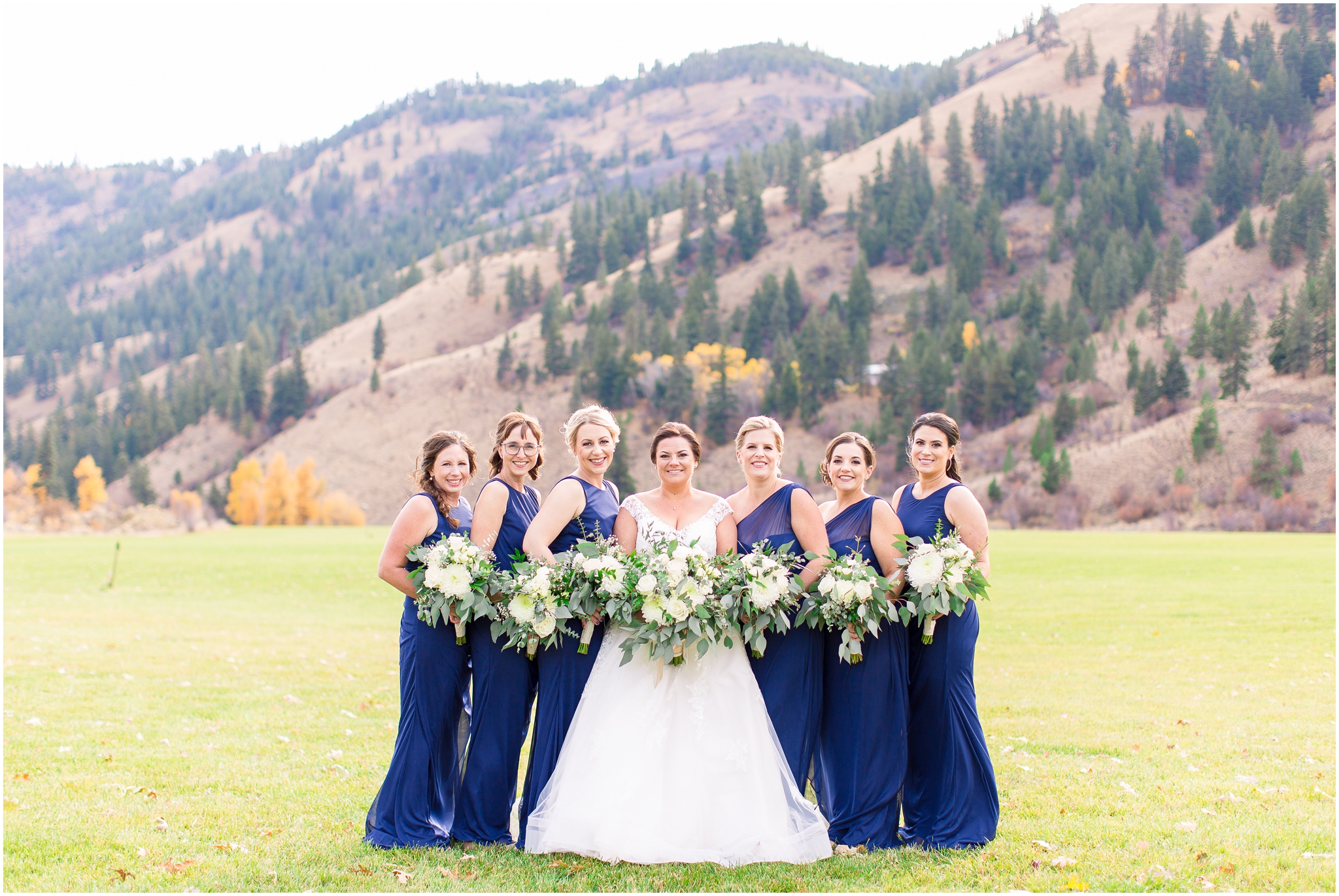 This American Homestead wedding was a Yakima wedding captured by Spokane wedding photographer Taylor Rose Photography at one of the best Yakima wedding venues, the American Homestead. Taylor Rose Photography is a Northern Virginia Wedding photographer and DC wedding photographer capturing weddings, engagement sessions and anniversaries across the U.S. and beyond. Navy bridesmaid dresses