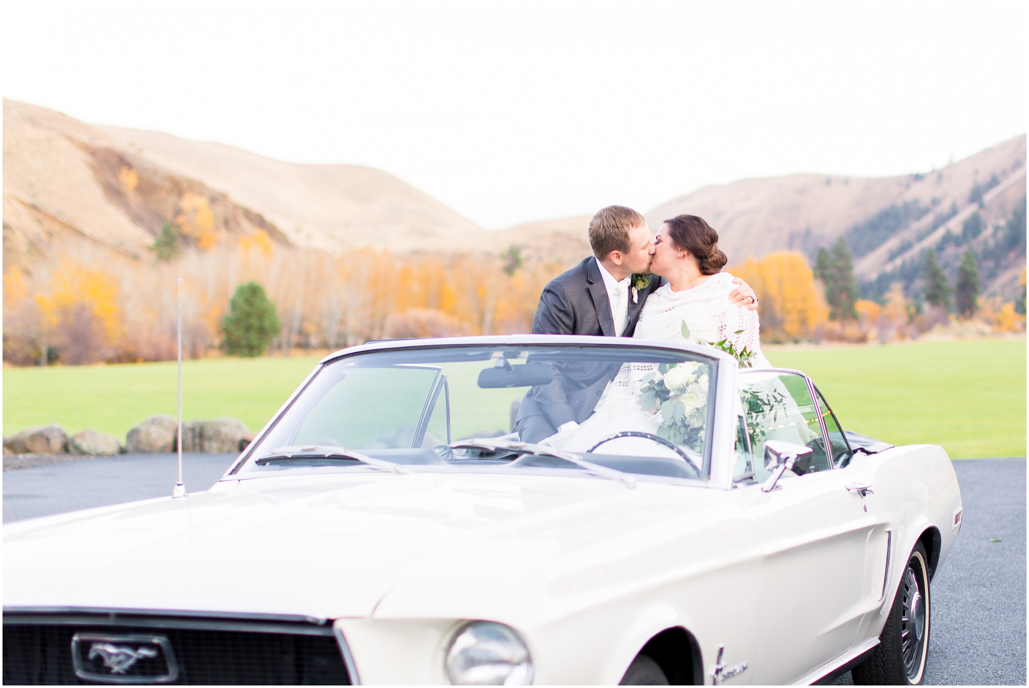 This American Homestead wedding was a Yakima wedding captured by Spokane wedding photographer Taylor Rose Photography at one of the best Yakima wedding venues, the American Homestead. Taylor Rose Photography is a Northern Virginia Wedding photographer and DC wedding photographer capturing weddings, engagement sessions and anniversaries across the U.S. and beyond. Including vintage getaway car - Mustang.