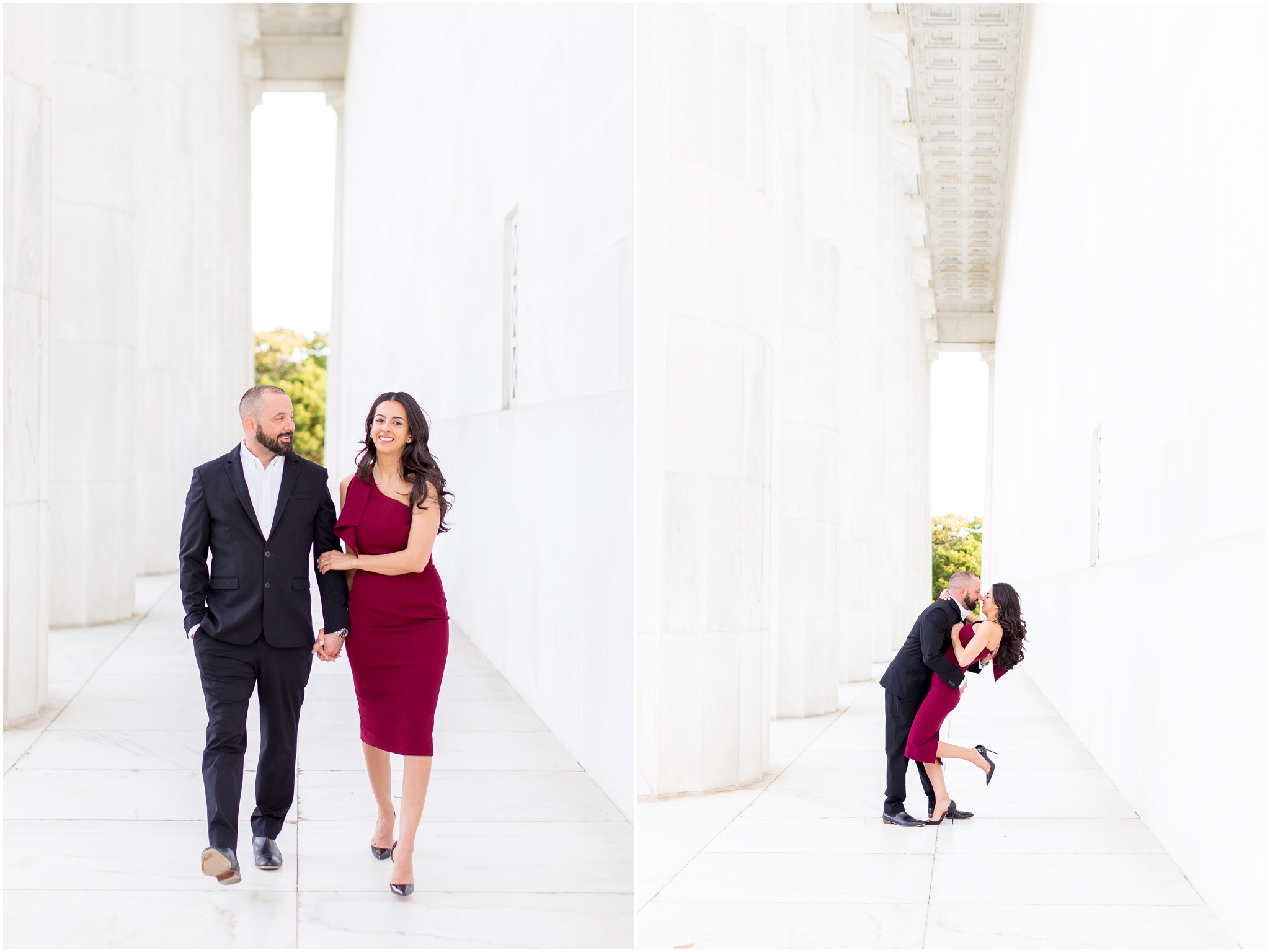 Lincoln Memorial engagement photos in Washington DC