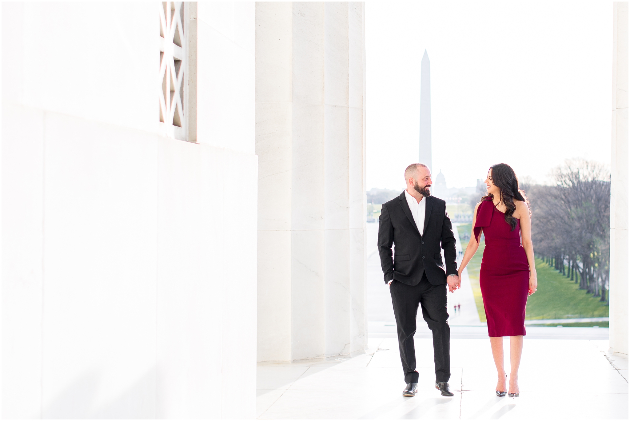 Lincoln Memorial engagement session in DC