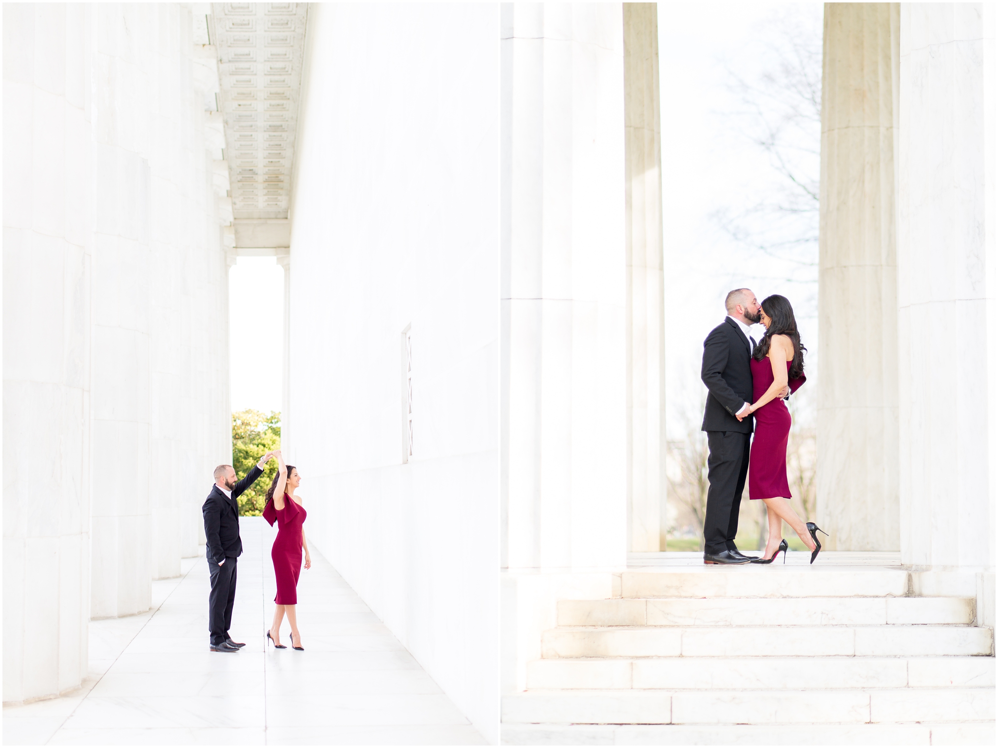 Lincoln Memorial engagement photos in Washington DC