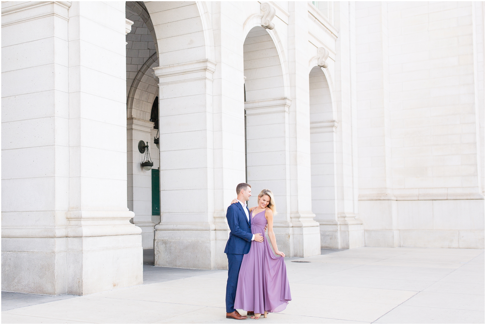 DC wedding photographer captured Union Station engagement session