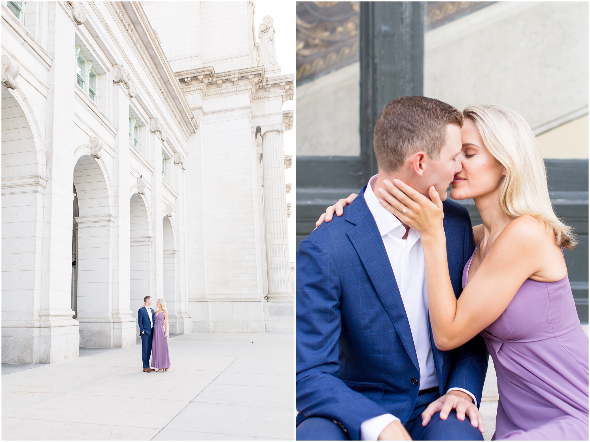 DC wedding photographer captured Union Station engagement session